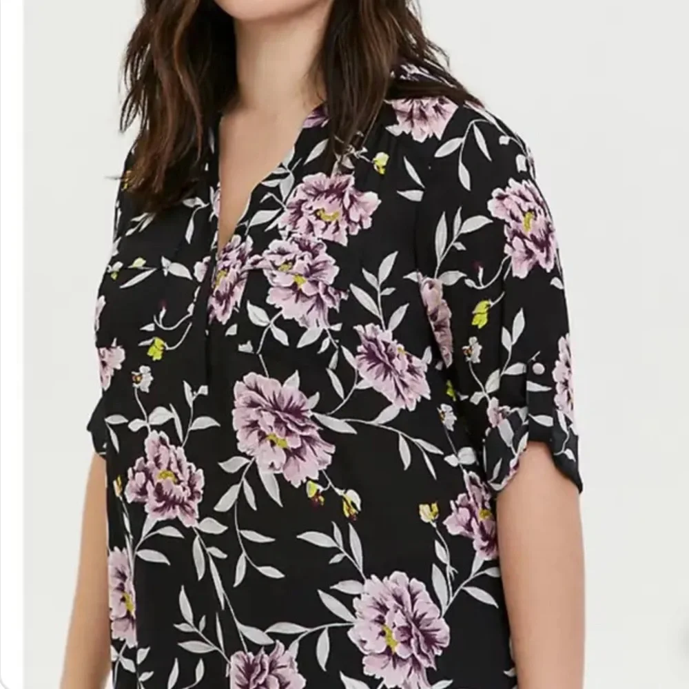 Torrid Floral Harper Georgette Pullover Tunic - Picture 8 of 9